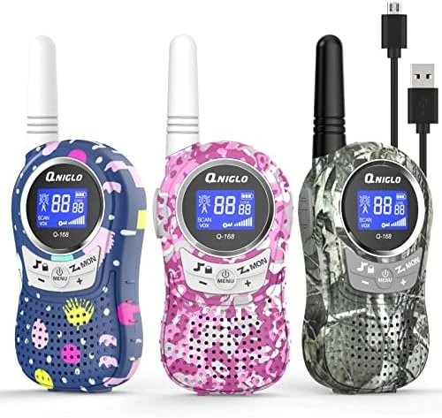 QNIGLO Camping Walkie Talkies For Kids Rechargeable, Camo Kids Walkie Talkies For Boys Girls Fit Outdoor Adventure Game Spy Gear Hiking, Army Police Toys For 3 4 5 6-12 Year Old 15 QNIGLO Camping Walkie Talkies For Kids Rechargeable, Camo Kids Walkie Talkies For Boys Girls Fit Outdoor Adventure Game Spy Gear Hiking, Army Police Toys For 3 4 5 6-12 Year Old - Image 13