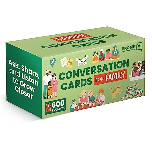 Prompta 600 Conversation Cards For Families – Fun Conversation Starters Card Game For Adults And Families – Road Trip Must Have Travel Game To Get To Know Your Family - Kids Dinner Time 3 Prompta 600 Conversation Cards For Families – Fun Conversation Starters Card Game For Adults And Families – Road Trip Must Have Travel Game To Get To Know Your Family - Kids Dinner Time