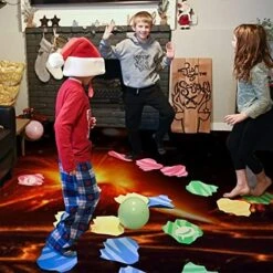 New Floor Is Lava Popping Balloons Interactive Game -Like Balance Stepping Stones,Twisters,Minute To Win It Game-Family Board Game,Party Game,Floor Game For Kids-Indoor Outdoor Safe (Special Edition) -Folkmanis Toys Shop 5153fb taGL. AC