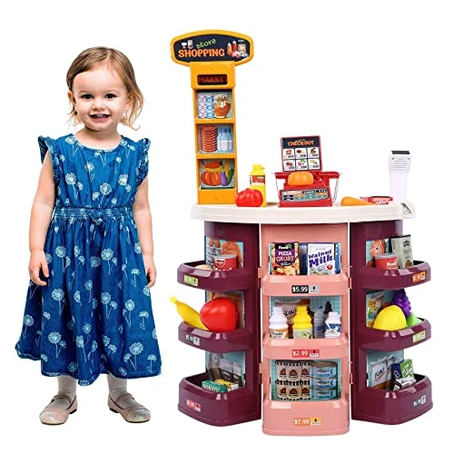 GENERIC Grocery Game Store Children’S Gifts Girl Supermarket Kitchen Toy Set With Counter Scanner And Accessories, Pretend Game Food Shopping Suitable For Children Over 3 (Ship From USA) 7 GENERIC Grocery Game Store Children’S Gifts Girl Supermarket Kitchen Toy Set With Counter Scanner And Accessories, Pretend Game Food Shopping Suitable For Children Over 3 (Ship From USA) - Image 5