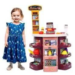 FUDAO Grocery Game Store Children’S Gifts Girl Supermarket Kitchen Toy Set With Scanner And Accessories, Pretend Game Food Shopping Money Games (Multicolour, One Size) 10 FUDAO Grocery Game Store Children’S Gifts Girl Supermarket Kitchen Toy Set With Scanner And Accessories, Pretend Game Food Shopping Money Games (Multicolour, One Size) -Folkmanis Toys Shop 51569BUsrJL 4