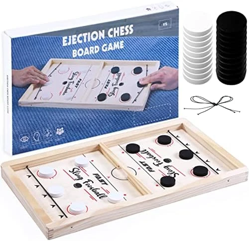 Toydaze Sling Foosball Fast Sling Puck Game With Extra 10 Pucks & 2 Slingshots For Spare Use, Portable Slingpuck Board Game For Child, Foosball Slingshot Game Board, Available In Large & Small Sizes 8 Toydaze Sling Foosball Fast Sling Puck Game With Extra 10 Pucks & 2 Slingshots For Spare Use, Portable Slingpuck Board Game For Child, Foosball Slingshot Game Board, Available In Large & Small Sizes - Image 6