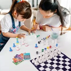 Painting Chess Set For Kids- Hand Painting Kit For Kids (2 In 1) Kids Arts And Crafts Set Painting Your Own Chess Set Painting Toys Colorful Plaster Chess Pieces Education Toys 12 Painting Chess Set For Kids- Hand Painting Kit For Kids (2 In 1) Kids Arts And Crafts Set Painting Your Own Chess Set Painting Toys Colorful Plaster Chess Pieces Education Toys -Folkmanis Toys Shop 515F89dMrYL