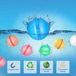 Tiwisses 12PCS Reusable Water Balloons Latex-Free Silicone Water Splash Ball Water Balloons Quick Fill Self-Sealing Water Bomb For Pool Beach Games Summer Fun Party Supplies 8 Tiwisses 12PCS Reusable Water Balloons Latex-Free Silicone Water Splash Ball Water Balloons Quick Fill Self-Sealing Water Bomb For Pool Beach Games Summer Fun Party Supplies -Folkmanis Toys Shop 515GMFUQtlL