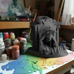 JOYLORD 9 Inch Huge Dice Tower - Dragon Castle DND Dice Tower With DIY-Friendly Features For Dice Tower Dungeons And Dragons - Ideal Gift For Dice Rollers -Folkmanis Toys Shop 515IDkesI1L