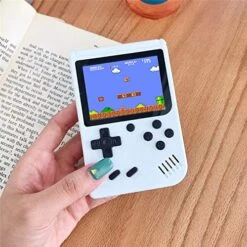 TTSAM Handheld Games Console For Kids Adults Retro FC Video Games Consoles 3 Inch Screen 400 Classic Games Player With AV Cable Can Play On TV (White-New) -Folkmanis Toys Shop 515Lbs6bMZL