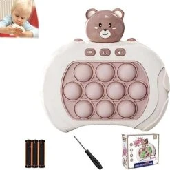 Pocket Game For Kids,Pocket Game Console For Kids,Cool Pocket Game Kids,Kids Breakout Speed Push Game Machine Decompression Toy,Focus Training Press Music For Kids Age 3+ (Astronaut, Rechargeable) -Folkmanis Toys Shop 515LfajFTZL. AC