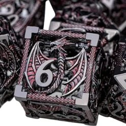 ARUOHHA DND Metal Dice Set 7PCS Hollow D&D Dice With Box, Dungeons And Dragons RPG Polyhedral Dice D+D Role Playing Games D And D Dice Set D20 D12 D10 D8 D6 D4 -Folkmanis Toys Shop 515NwUmlhdL. AC