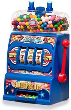 Kids Gumball Slot Machine Toy - Slot Machine Bank With Jackpot Sound & Flashing Lights - Coin Operated Bank - Gumballs Included - Childrens Coin Bank - Candy Dispenser - Playo -Folkmanis Toys Shop 515OCPUZKwL. AC