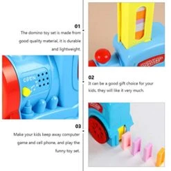 NUOBESTY Developmental Toys 1 Set Domino Train Toys Domino Train Model With Light And Music Building And Stacking Toy Christmas Toy For Kids Children's Toys -Folkmanis Toys Shop 515TNjW7ZCL