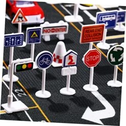 Ibasenice 224 Pcs Equipment Toy Bricks Toys Boys Signs Sand Outdoor Christmas Play Mini Building Toytraffic Supplies Sign Tape Children Cones Warning Favors Signal Boy With LED Pretend -Folkmanis Toys Shop 515aWHMcV8L