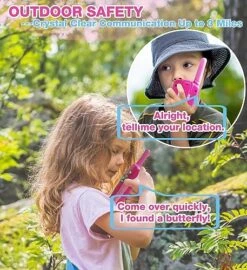 Girls Walkie Talkies Pink, Walkie Talkies For Kids 22 Channels 2 Way Radio With Backlit LCD Screen & LED Flashlight, Birthday Gifts Toys For Girls(Pink,2 Pack) -Folkmanis Toys Shop 515esXv5kHL