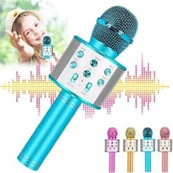 Toys For Girls Karaoke Microphone - Portable Wireless Bluetooth Karaoke Mic Machine With Flashlights, 3 4 5 Year Old Girl Birthday Gifts,Kids Toys For 6 7 8 9 10 Year Old Girl Stuff Teen Girl Gifts -Folkmanis Toys Shop 515fV2Y4fpL. AC