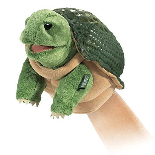Folkmanis Little Turtle Hand Puppet, Green 3 Folkmanis Little Turtle Hand Puppet, Green