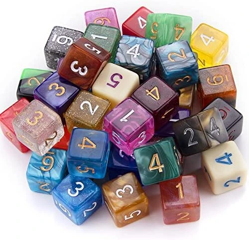 AUSTOR 42 Pieces Polyhedral Dice 20 Sided Game Dice Set Mixed Color Dices Assortment With A Black Velvet Storage Bag For DND RPG MTG Table Games 7 AUSTOR 42 Pieces Polyhedral Dice 20 Sided Game Dice Set Mixed Color Dices Assortment With A Black Velvet Storage Bag For DND RPG MTG Table Games - Image 5