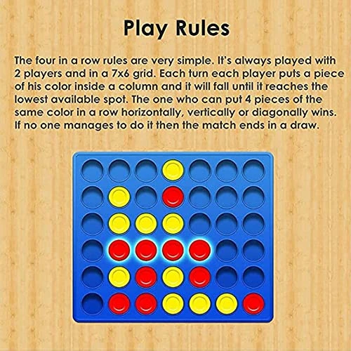 GENERIC 5 Four In A Row,Board Games Toys For Kids - Tables Game Set Travel Friendly Storage Case Toy For Family Picnic Camping Party Travel 5 GENERIC 5 Four In A Row,Board Games Toys For Kids - Tables Game Set Travel Friendly Storage Case Toy For Family Picnic Camping Party Travel - Image 3