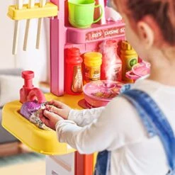 Play Kitchen Set For Kids - 46 PCS Jumbo Kitchen Playset Pretend Toys Food With Real Lights & Sounds And Spray For Kitchen Cooking Playset, Kids Kitchen Playset For Toddlers Girls Boys Great Gift -Folkmanis Toys Shop 515mTmhmx2L