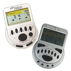 Gambling Electronic Game Pack - Mega Screen Solitaire Handheld Game & 7 In 1 Poker Handheld Game