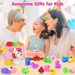 HINZER 130PCS Mochi Squishy Toys Party Favors Kids Kawaii Mini Squishies Animals Bulk Classroom Prizes Stress Relief Toy Christmas Stocking Stuffers Easter Egg Fillers Birthday Gifts Girls Boys Random -Folkmanis Toys Shop 515zAHKHN6L