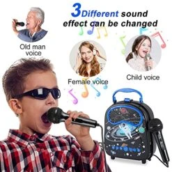 Kids Karaoke Machine For Boys Girls With 2 Microphone Portable Toddlers Singing Speaker Children Karaoke Toys With Voice Changer,Gifts For Birthday Holiday Christmas 9 Kids Karaoke Machine For Boys Girls With 2 Microphone Portable Toddlers Singing Speaker Children Karaoke Toys With Voice Changer,Gifts For Birthday Holiday Christmas -Folkmanis Toys Shop 5160rNtFvGL