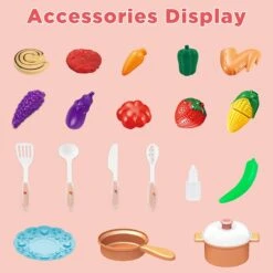 DeAO Kitchen Playset Toy,Play Kitchen Set Role Playing Game Pretend Food And Cooking Playset,Kitchen Accessories Set For 3 4 5 Years Old Girls Boys 14 DeAO Kitchen Playset Toy,Play Kitchen Set Role Playing Game Pretend Food And Cooking Playset,Kitchen Accessories Set For 3 4 5 Years Old Girls Boys -Folkmanis Toys Shop 5168Vi4GTPL