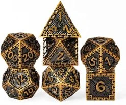 UDIXI Metal DND Dice Set, 7PCS Polyhedral D&D Dice Set Dragon D N D Dice For Dungeons And Dragons, Metal Dice Set D&d For Role Playing Dice (Black 12) 24 UDIXI Metal DND Dice Set, 7PCS Polyhedral D&D Dice Set Dragon D N D Dice For Dungeons And Dragons, Metal Dice Set D&d For Role Playing Dice (Black 12) -Folkmanis Toys Shop 5169OrZRyoL. AC