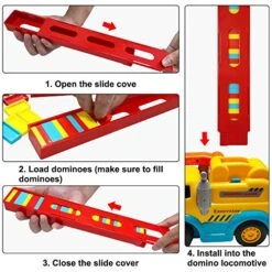 Domino Train, Domino Blocks Set, Domino Construction Vehicle Toys, Building And Stacking Toy Blocks Domino Set For 3-7 Year Old Toys, Boys Girls Creative Gifts For Kids 11 Domino Train, Domino Blocks Set, Domino Construction Vehicle Toys, Building And Stacking Toy Blocks Domino Set For 3-7 Year Old Toys, Boys Girls Creative Gifts For Kids -Folkmanis Toys Shop 516HcKiW69L
