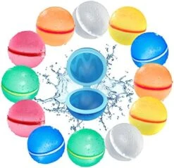 SOPPYCID Tonoviviy Water Balloons Reusable, Self-cleaning&Quick Fill Water Bomb Balloons, No Pick UP After Water Fight,Water Balloons For Summer Toys And Parties, Pool Toys,Outdoor Games (8PCS) -Folkmanis Toys Shop 516IFJuk4CL. AC