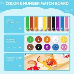 Teneytoyz Magnetic Color And Number Maze, Montessori Toys For 3 4 5 Years Old Fine Motor Skills Toys For Toddlers, Wooden Magnet Maze Puzzle Board For Boys Girls 11 Teneytoyz Magnetic Color And Number Maze, Montessori Toys For 3 4 5 Years Old Fine Motor Skills Toys For Toddlers, Wooden Magnet Maze Puzzle Board For Boys Girls -Folkmanis Toys Shop 516K9vqX8oL