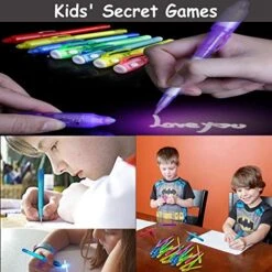 32 Pack Invisible Ink Pen With UV Black Light Secret Spy Pens Magic Disappearing Ink Markers Back To School Supplies Kids Party Favors Classroom Gift For Boys Girls Goodie Bags Stuffers (2 Style) -Folkmanis Toys Shop 516QRAQl1TL