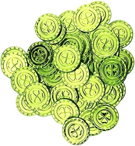 TOYANDONA Children Toys Pretend Toys Pirate Toy Trefoil Coins Pirate Coins Lucky Leprechaun Coin Kids Game Coins Gold Coins For Kids Plastic Gold Coins Lucky Coin Game Currency Trick 100pcs 10 TOYANDONA Children Toys Pretend Toys Pirate Toy Trefoil Coins Pirate Coins Lucky Leprechaun Coin Kids Game Coins Gold Coins For Kids Plastic Gold Coins Lucky Coin Game Currency Trick 100pcs - Image 8