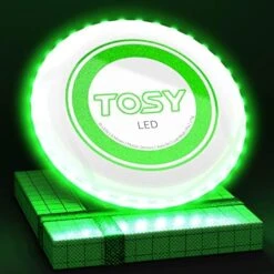 TOSY 36 & 360 LED Flying Disc - Extremely Bright, Smart Auto Light Up, 175g Frisbee, Rechargeable, Patent-Pending, Gift For Adult/Men/Boys/Teens/Kids, Birthday, Lawn, Outdoor, Beach & Camping Games -Folkmanis Toys Shop 516TRTNiW9L. AC