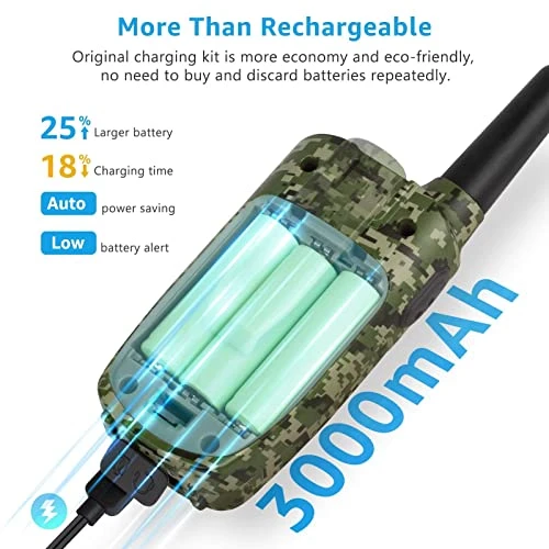 2 Walkie Talkies, Kids Walkie Talkies 2 Pack Walkie Talkies For Adults Rechargeable Long Distance 2 Way Radio For Family Camping Hiking Biking, Teen Boys Toys Age 3 4-5-6-7-8-9-10-11-12 Year Old Girls 4 2 Walkie Talkies, Kids Walkie Talkies 2 Pack Walkie Talkies For Adults Rechargeable Long Distance 2 Way Radio For Family Camping Hiking Biking, Teen Boys Toys Age 3 4-5-6-7-8-9-10-11-12 Year Old Girls - Image 2