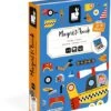 Janod MagnetiBook 69 Pc Magnetic Racers Vehicle Game - Ages 3+ - J02715 -Folkmanis Toys Shop 516e1tuGiZL