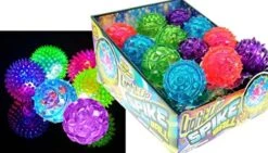JA-RU Spiky Light Up-Rubber Ball (8 Balls Assorted) Squishy Spike Textured Bouncy Ball With Flashing Led Light. Stress Ball For Kids & Adult. Fidget Therapy Autism Sensory Toys. Dog Chew Toys. 695-8A -Folkmanis Toys Shop 516kwq4i0L. AC