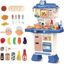 DeAO Kids Kitchen Playset Toy With Sounds And Lights, Role Playing Game Pretend Food And Cooking Playset For Kids,35 PCS Kitchen Accessories Set For 3 4 5 Years Old Girls Boys -Folkmanis Toys Shop 516mbguuFL. AC