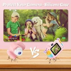 Milerong Kids Camera For Girls Age 4 5 6 7 8 9 10 11 12 Kids Toys Digital Camera Christmas Birthday Toys Gifts For Kids Toddlers Selfie Camera With 32GB SD Card【Rainbow Cat】 -Folkmanis Toys Shop 516o7ziMmiL