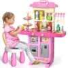 Kids Kitchen Playset For Toddlers Girls, Toy Sets Pretend Play Food Toy With Chair For Kids Ages 3-8, Kitchen Accessories Set With Light Sound Spray 1 Kids Kitchen Playset For Toddlers Girls, Toy Sets Pretend Play Food Toy With Chair For Kids Ages 3-8, Kitchen Accessories Set With Light Sound Spray -Folkmanis Toys Shop 516tpfDWr4L