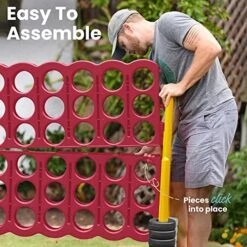 ECR4Kids Jumbo 4-To-Score, Giant Game, Cardinal, Gold -Folkmanis Toys Shop 516u5q2is3L