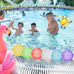 Reusable Water Balloons Self Sealing Quick Fill, Magnetic Refillable Summer Water Toys, Silicone Water Balls Splash Bombs For Kids Outdoor Water Play Game Summer Party (12PCS, Shell) -Folkmanis Toys Shop 516vXtL7zdL