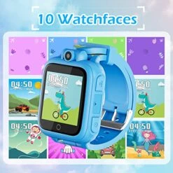 Contixo Smart Watch For Kids - Kids Watch Digital Watches With Camera Music Games Smartwatch Educational Toy For Boys Girls Ages 3 4 5 6 7 8 9 10 11 12 Year Old Birthday Gifts Ideas For Kids (Blue) -Folkmanis Toys Shop 516xxMpuJ1L