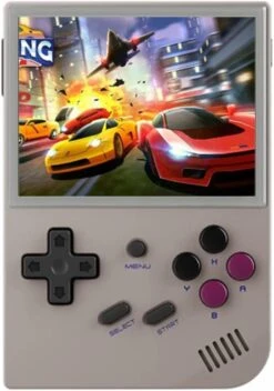 RG35XX Handheld Game Console, 3.5 Inch IPS Screen Linux System Retro Video Games Console, Built-in 64G TF Card 5474 Classic Games Support HDMI TV Output (Purple Transparent, 64G) -Folkmanis Toys Shop 5177Az3DxIL. AC