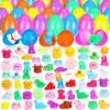 Leitee 100 Pack Easter Eggs Filled With Squishy, Squeeze Toys, Easter Eggs With Toys Inside Kawaii Party Favors For Easter Eggs Hunt Game Easter Party Baskets Stuffers -Folkmanis Toys Shop 5177LOcgIVL