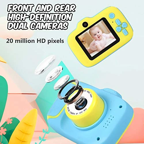 X11 Kids Portable Mini Digital 2.0Inch MP3 Puzzle Games Video Camera Toy Gift,Perfect Child Intellectual Toy Gift Set Blue 4 X11 Kids Portable Mini Digital 2.0Inch MP3 Puzzle Games Video Camera Toy Gift,Perfect Child Intellectual Toy Gift Set Blue - Image 2