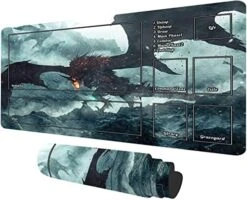 TCG Playmat With Zones 23.6x13.7 Inches Dragon Mouse Pad Board Game Trading Card Play Mat With Zones For MTG TCG CCG Cards Gaming Big Table Card Game Mats Deck Playmat Computer Desk Mat -Folkmanis Toys Shop 517Jxy7AyeL. AC