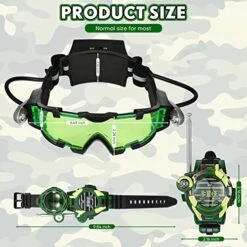 Konohan Kids Walkie Talkies Watch With Night Mission Goggles Set Include 7 In 1 Army Toys Adjustable Cool Glasses Walky Talky Watches Flashlight Outdoor Interphone Toy Game Gifts For Boy And Girl -Folkmanis Toys Shop 517NLRGD5XL