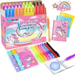 GIFTINBOX Invisible Ink Pens With UV Light For Kids, Spy Pen Party Favors For Kids 8-12, 12Pack Invisible Ink Pen And Notebook, UV Pen For Secret Message Escape Room Birthday Party Favors For Kids 4-8 18 GIFTINBOX Invisible Ink Pens With UV Light For Kids, Spy Pen Party Favors For Kids 8-12, 12Pack Invisible Ink Pen And Notebook, UV Pen For Secret Message Escape Room Birthday Party Favors For Kids 4-8 -Folkmanis Toys Shop 517NXidff3L. AC