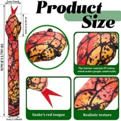 Chivao 10 Pieces Assorted Slap Bracelet Snake Snap Bracelet Sequin Animal Slap Bracelets Cool Halloween Snap Bracelets For Easter Halloween Party Favors