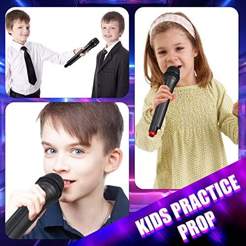 Fake Microphone Prop Toy Plastic Microphone Prop Halloween Play Pretend Microphone Toy For Karaoke Costume Cosplay Reporter Stage Birthday Party Favors, 10.4 In (6 Pieces) 6 Fake Microphone Prop Toy Plastic Microphone Prop Halloween Play Pretend Microphone Toy For Karaoke Costume Cosplay Reporter Stage Birthday Party Favors, 10.4 In (6 Pieces) - Image 4