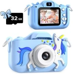 Dwfit Upgrade Dinosaur Kids Camera, Christmas Birthday Gifts For Boys Girls Age 3-12, HD Kids Digital Video Cameras For Toddler With Cartoon Soft Silicone Cover, Portable Toy For 3 4 5 6 7 8 Years Old -Folkmanis Toys Shop 517Uw75wIdL. AC